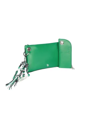 0 Genuine Leather Coty Green Clutch