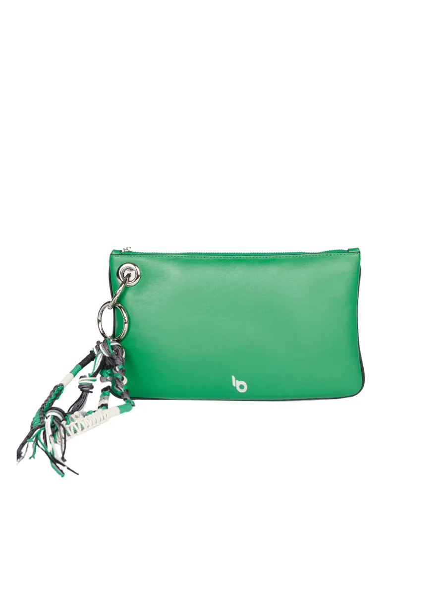 0 Genuine Leather Coty Green Clutch