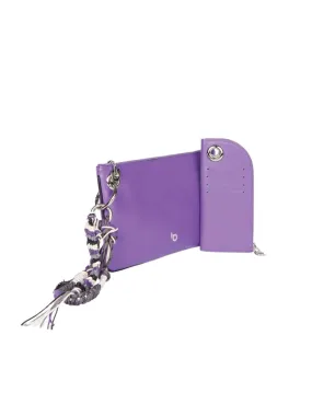 0 Genuine Leather Coty Purple Clutch