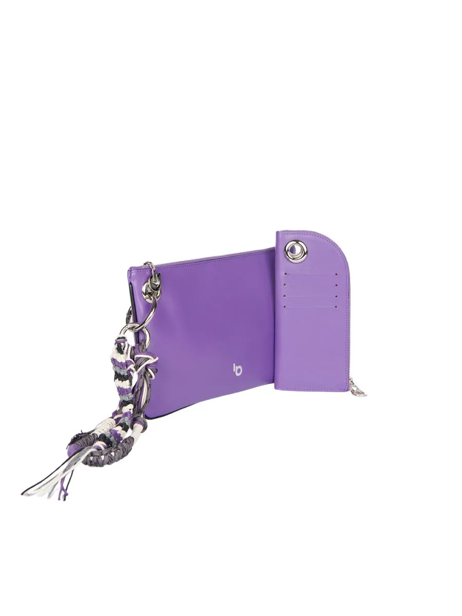 0 Genuine Leather Coty Purple Clutch