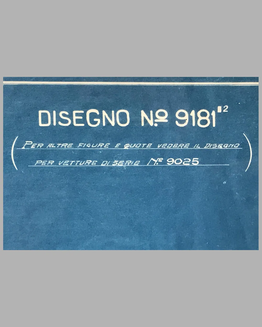 1926 Isotta Fraschini original blueprint for the Tipo 8ASS Normale