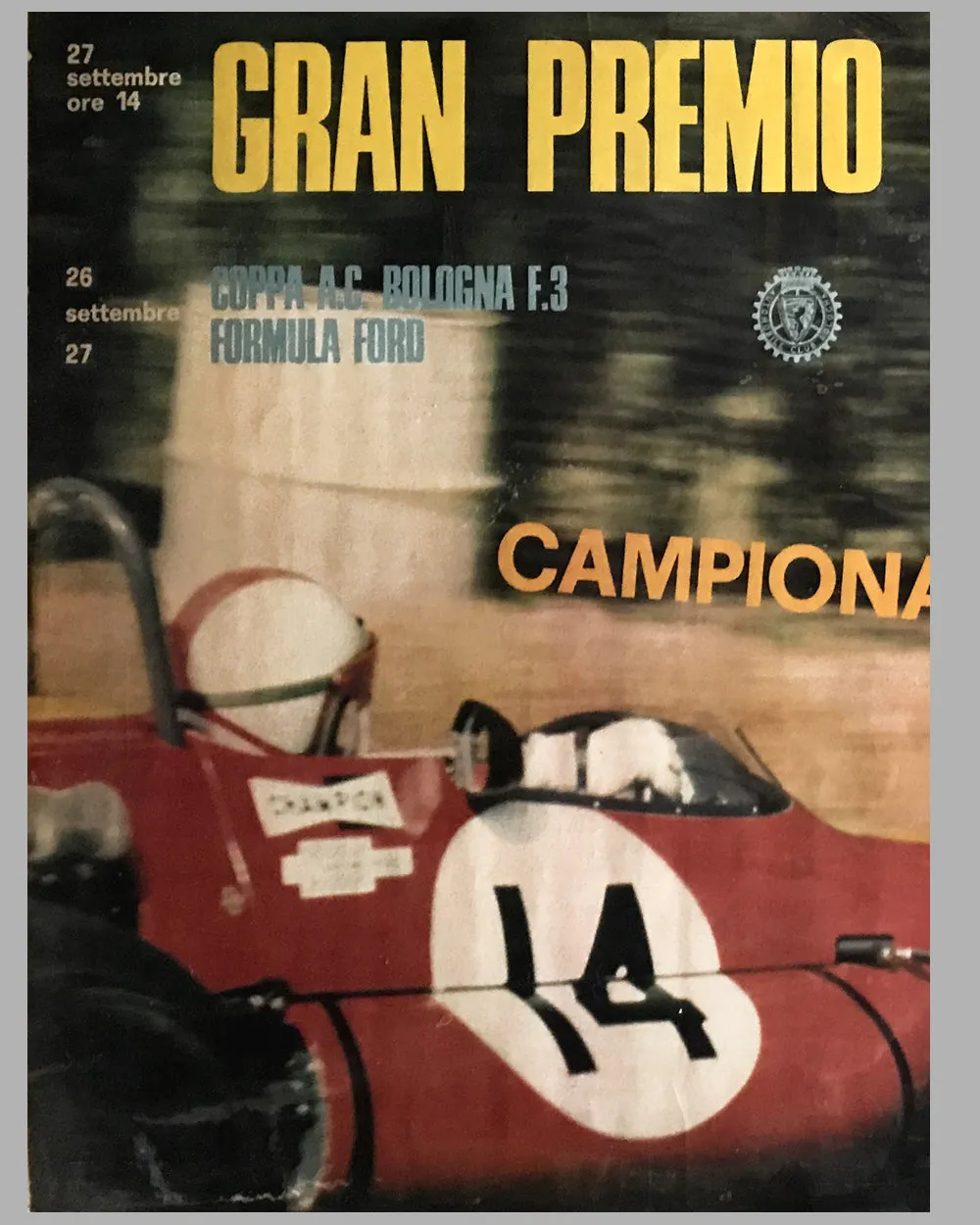 1970 Gran Premio di Imola Formula 2 original poster