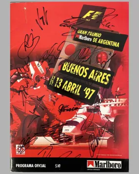 1997 Gran Premio de Argentina official program, autographed by 16 drivers