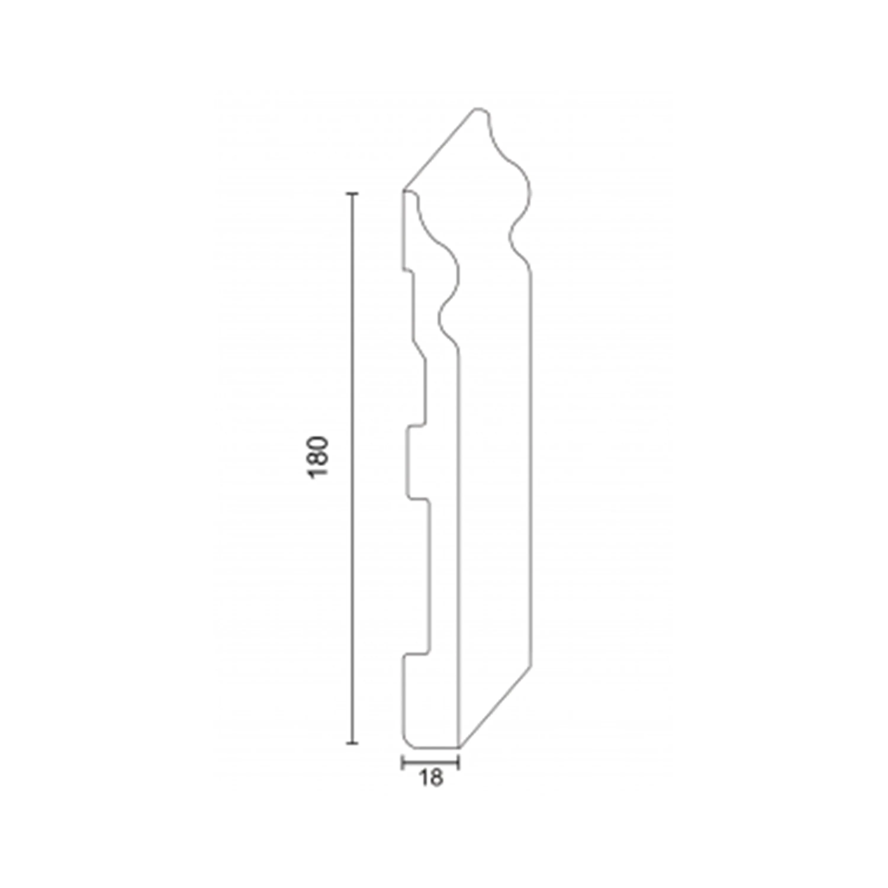 54-108 ml di Battiscopa in Duropolimero Polistrutturato Ducale 180x18mm €11,99ml