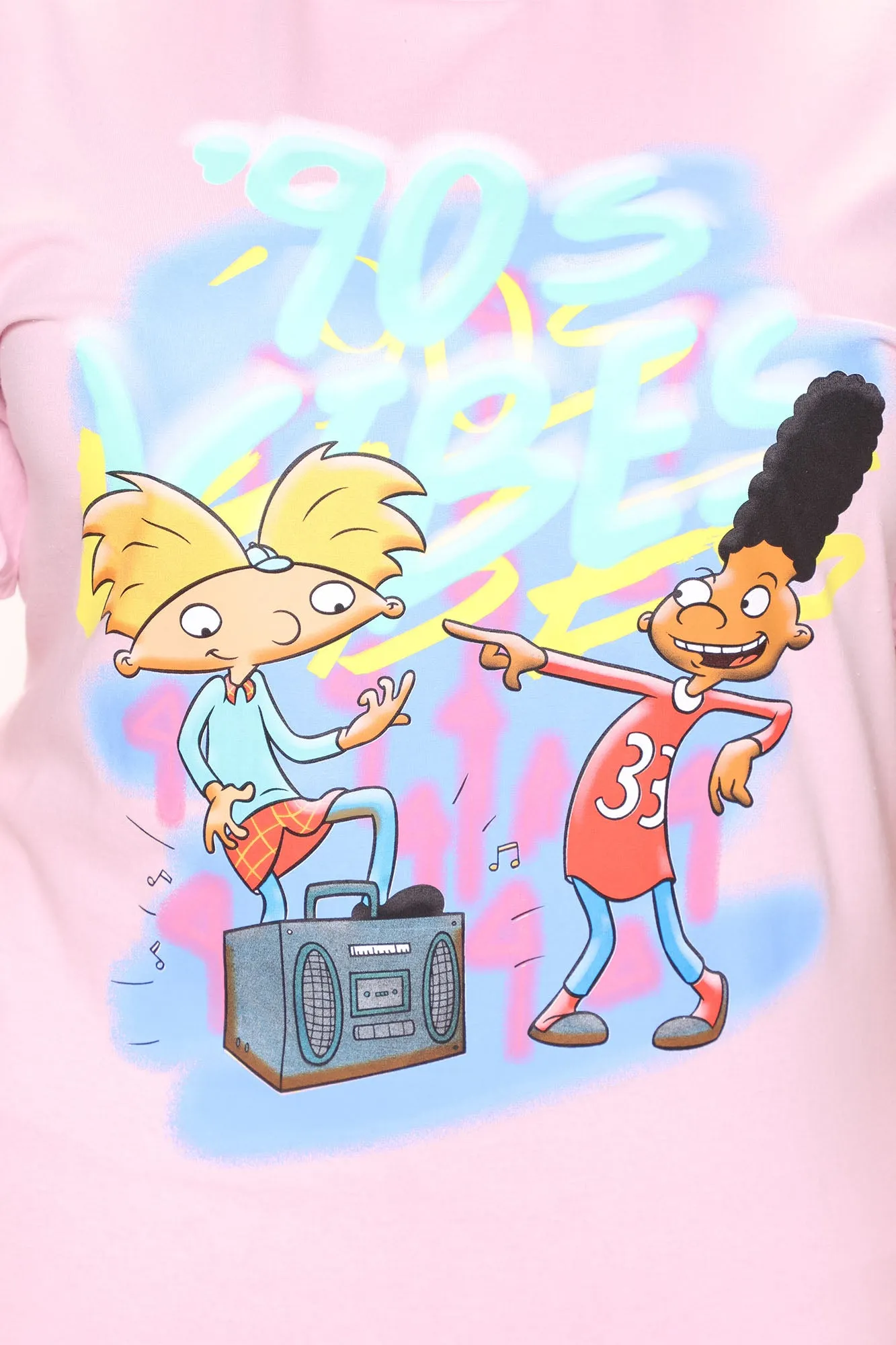 90's Vibe Hey Arnold Top - Pink