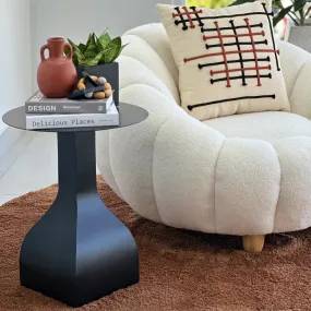 Accent Black Metal Side Table