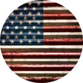 American Flag Novelty Metal Mini Circle Magnet