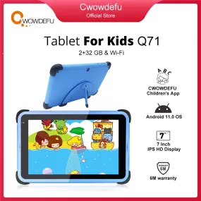 Android 11 Blue 7 Inch HD 2GB IPS Kids Tablets