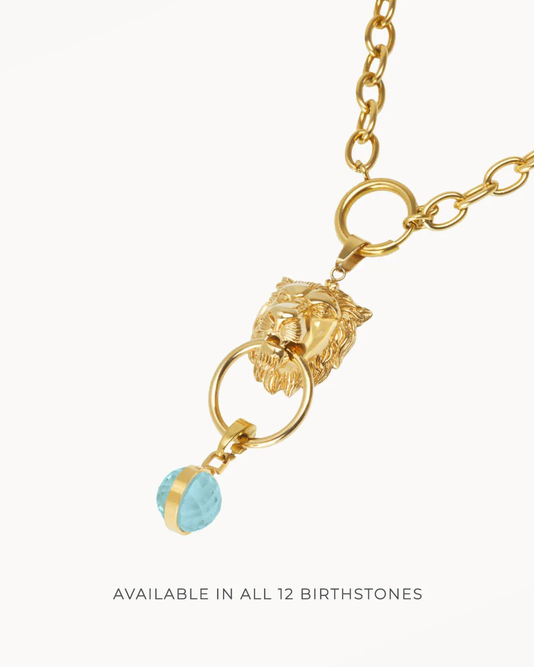 Birthday Lion Habbata Charm Chain Set, Gold