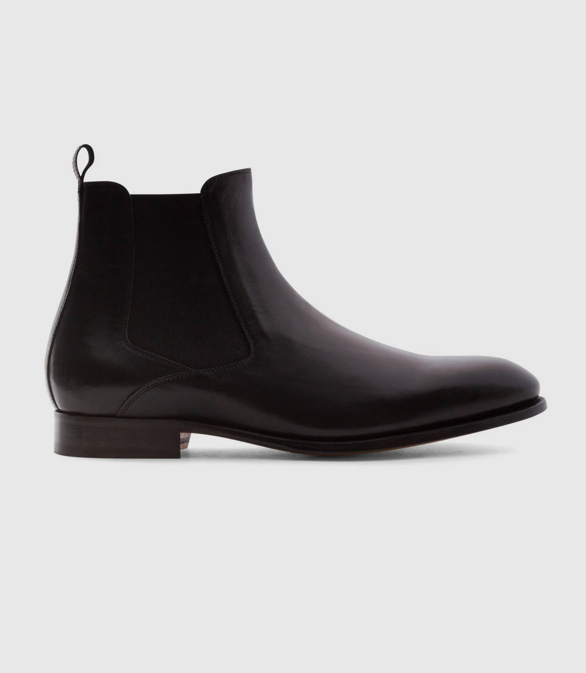 Bottines en cuir noir OTIS