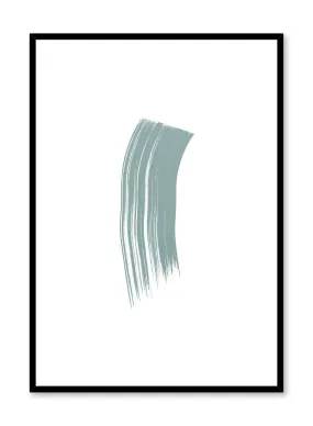 Brushstroke in Mint, Poster