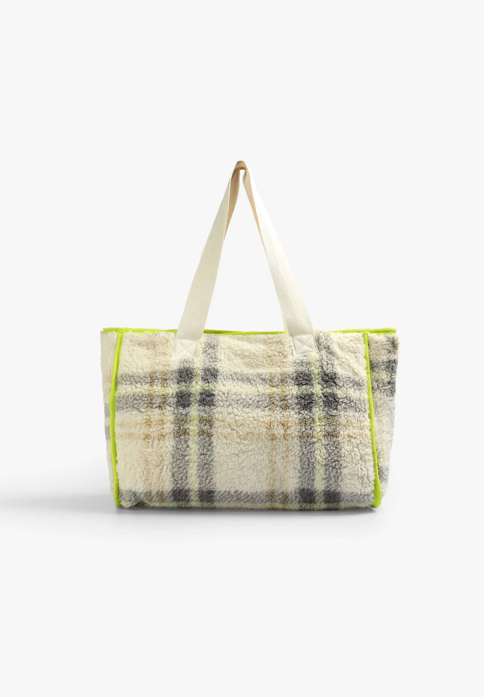 CHECKED FLEECE BAG