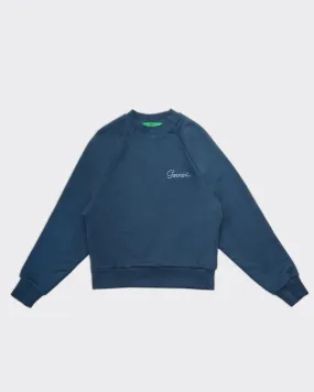 Crewneck Double Layer Logo Navy