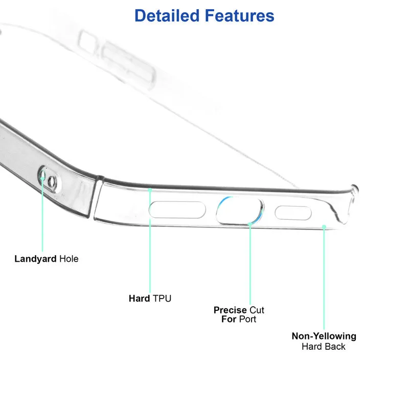 Crystal Clear Hard Back Anti-Yellowing Phone Case For Apple iPhone 12 Mini