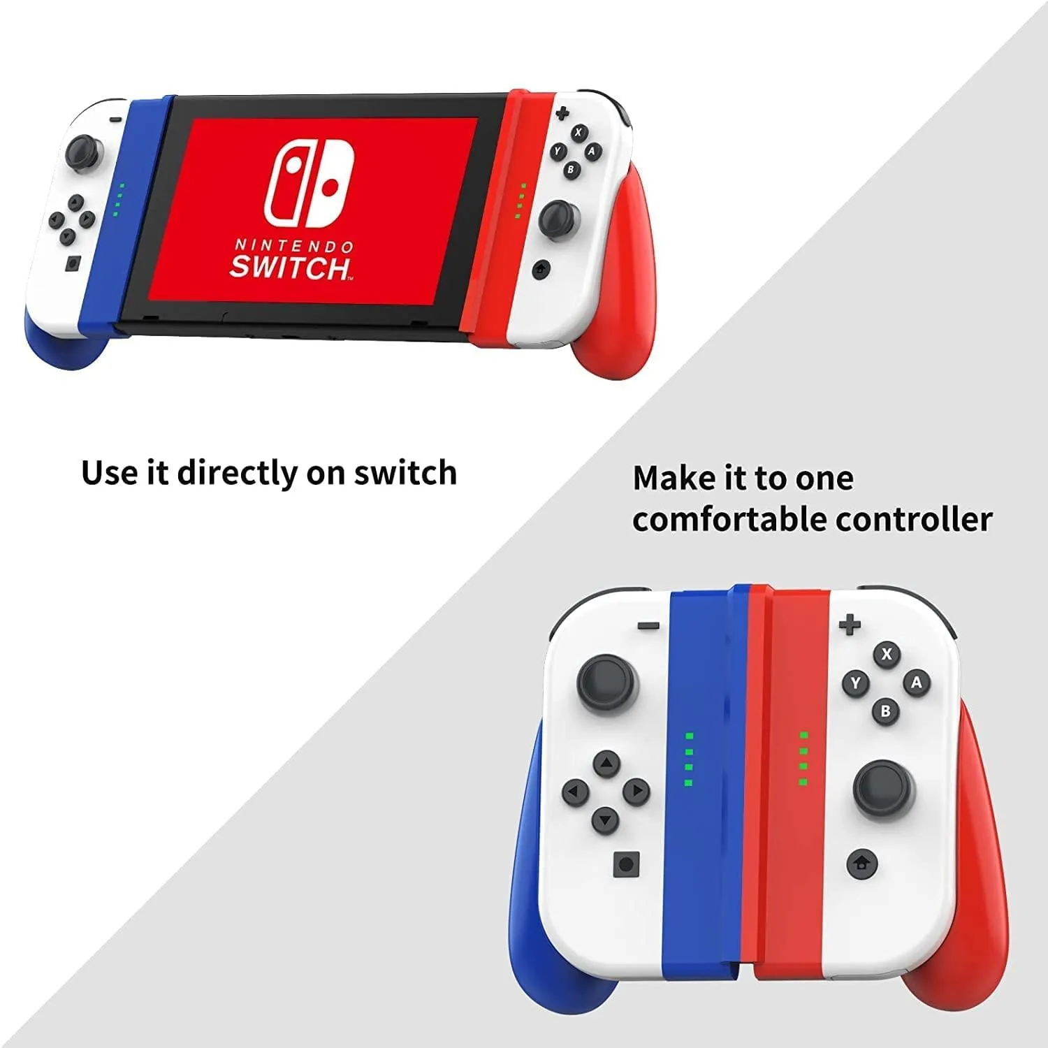 DOYO Joy-Con (L-R)gamepad Controller Handle Grip Removable Design Led Light Status Display