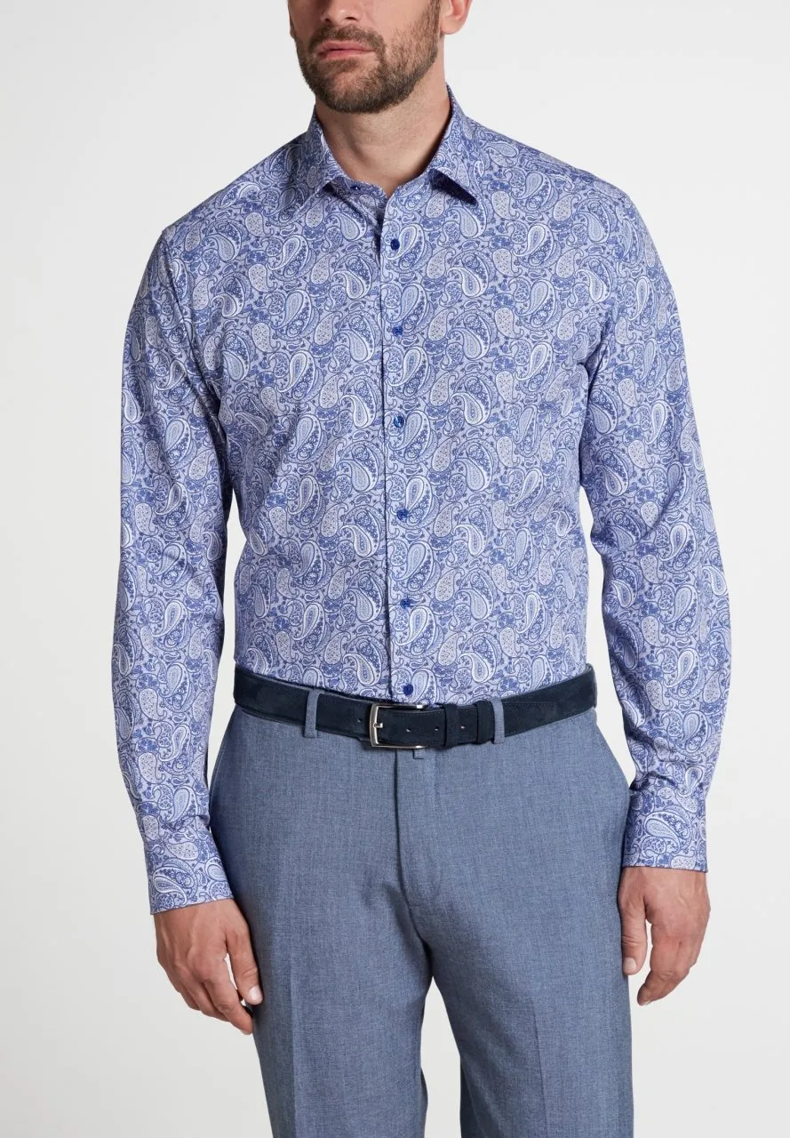 ETERNA - Chemise paisley manches longues Modern Fit