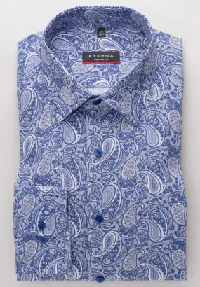 ETERNA - Chemise paisley manches longues Modern Fit