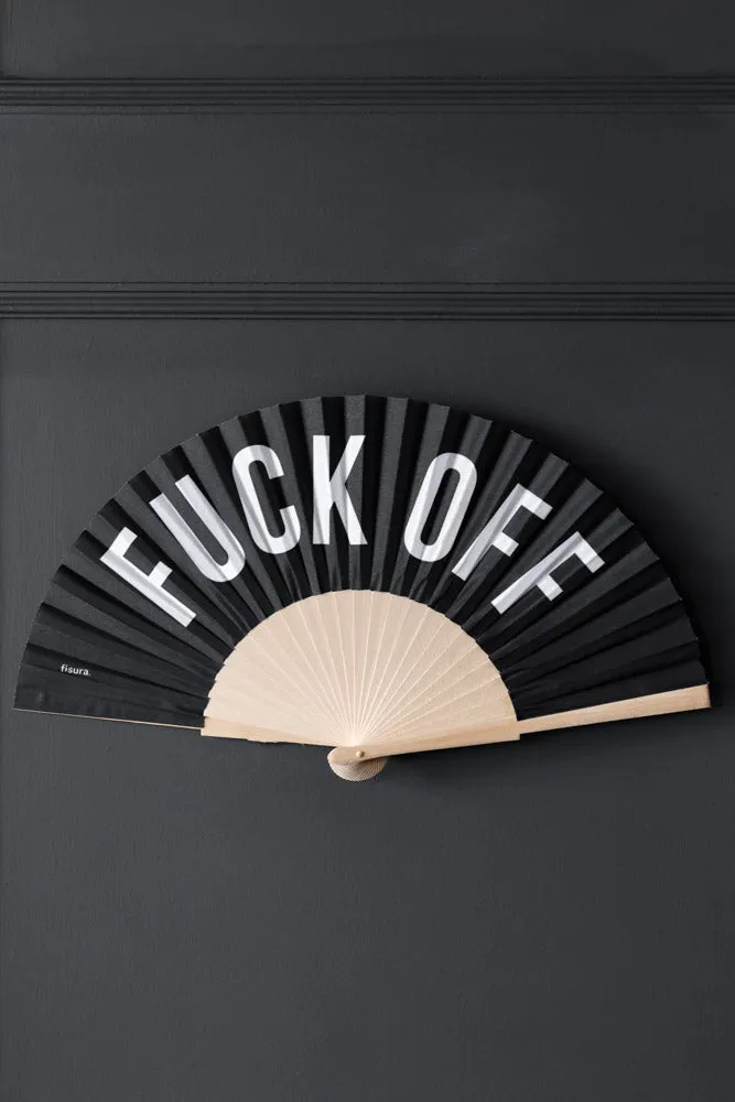 Fuck Off Wooden Fan