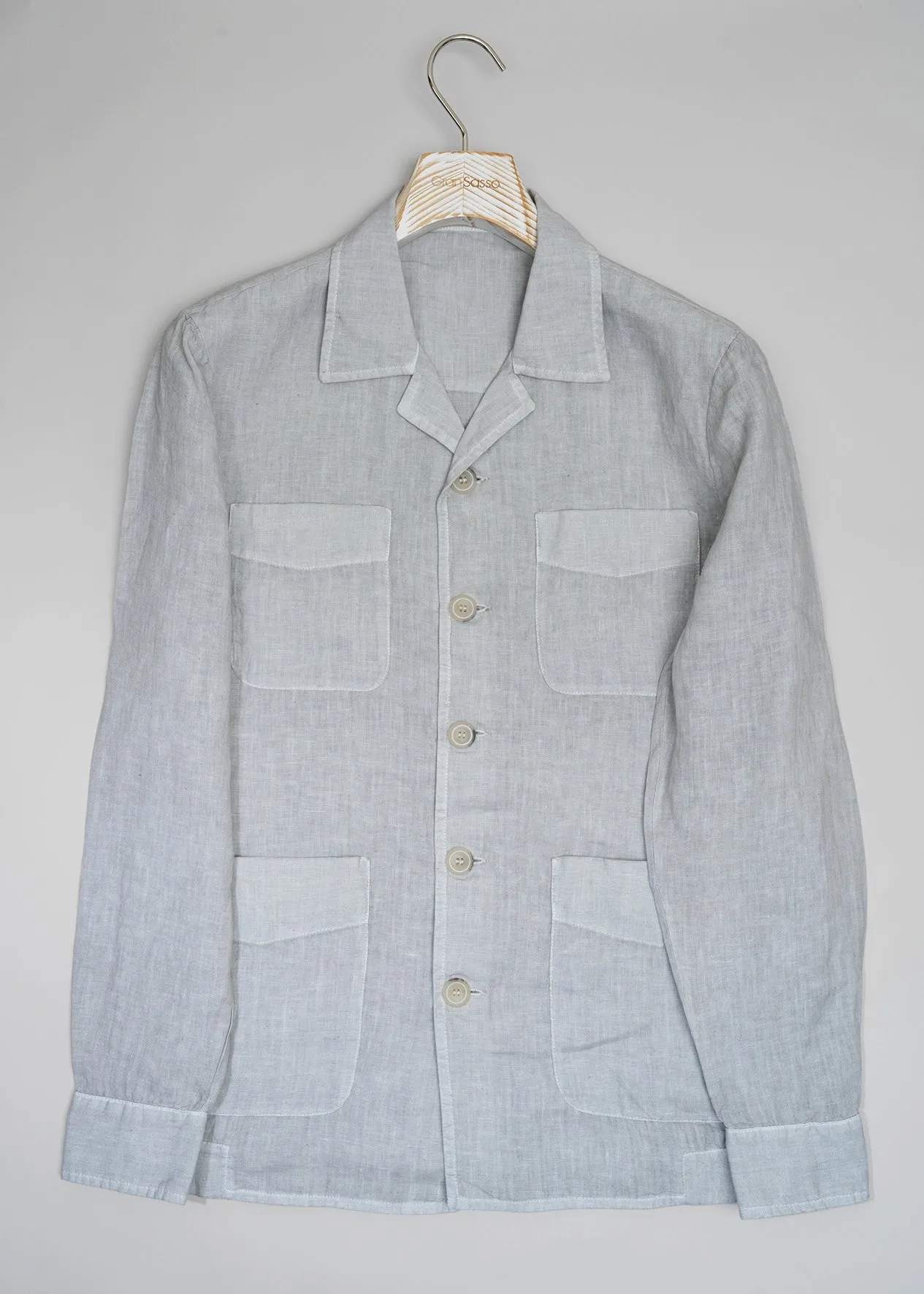 Gran Sasso Linen Overshirt / Light Sand