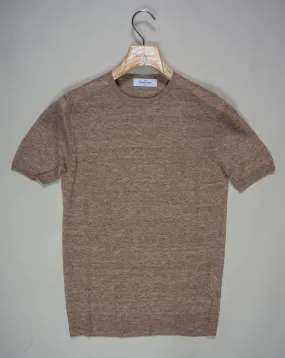 Gran Sasso Linen T-Shirt / Light Brown