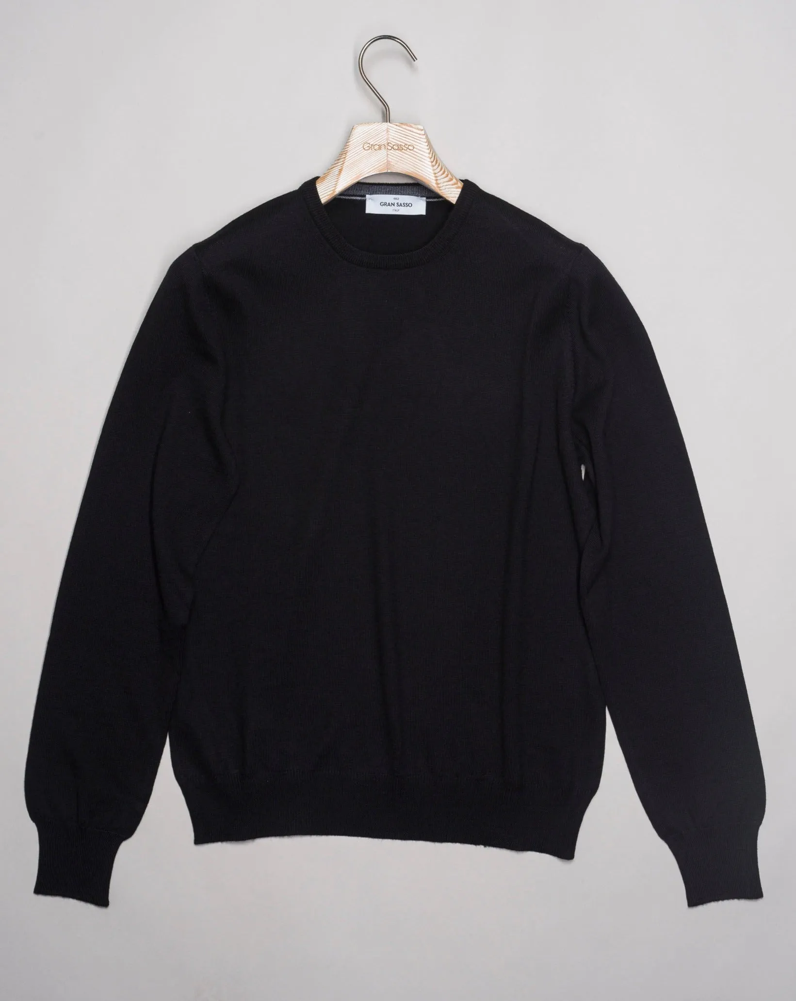 Gran Sasso Merino Crew Neck / Black