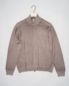 Gran Sasso Sauma 20th Anniversary Vintage Merino Full-Zip / Taupe