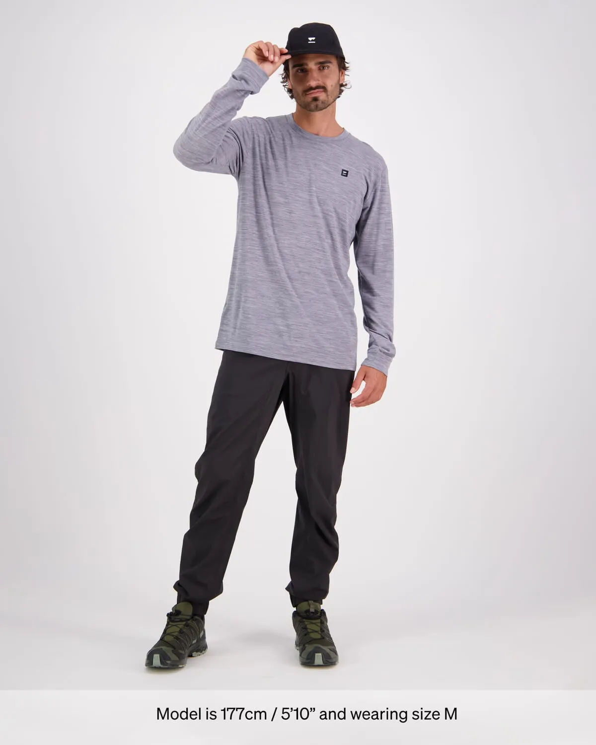 Icon Merino Classic Long Sleeve - Grey Heather