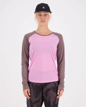 Icon Merino Raglan Long Sleeve - Pop Pink / Iron