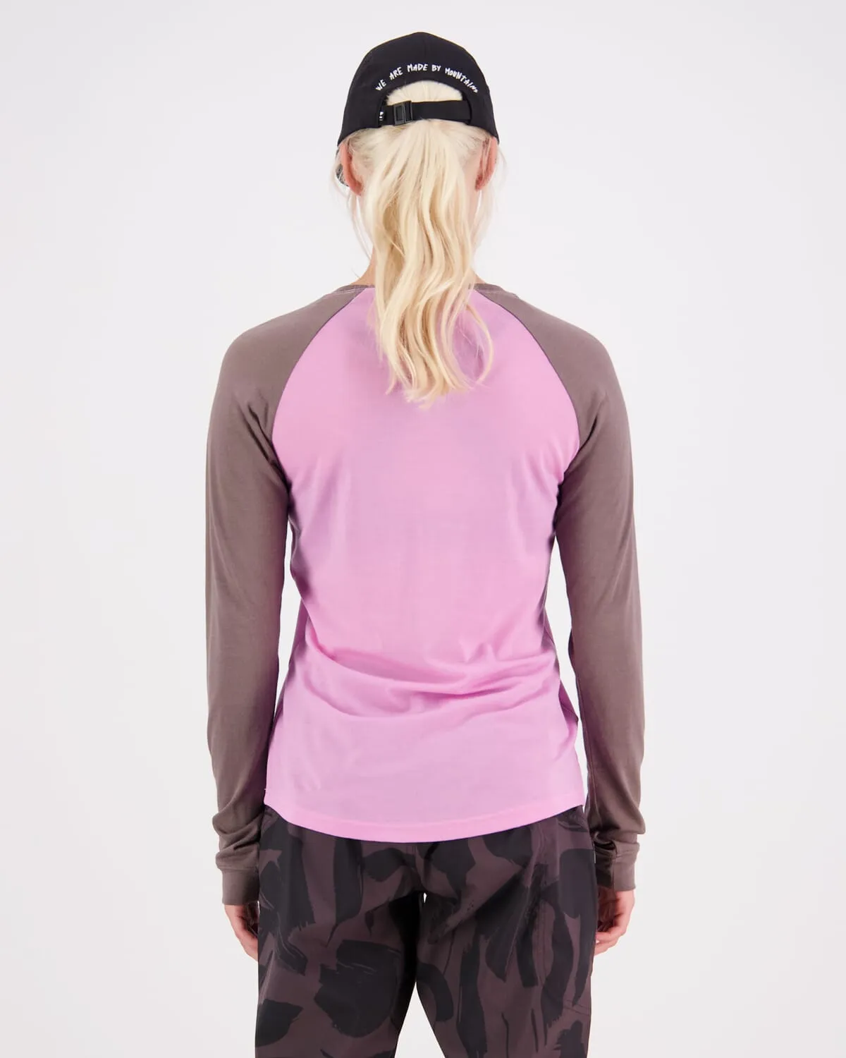 Icon Merino Raglan Long Sleeve - Pop Pink / Iron