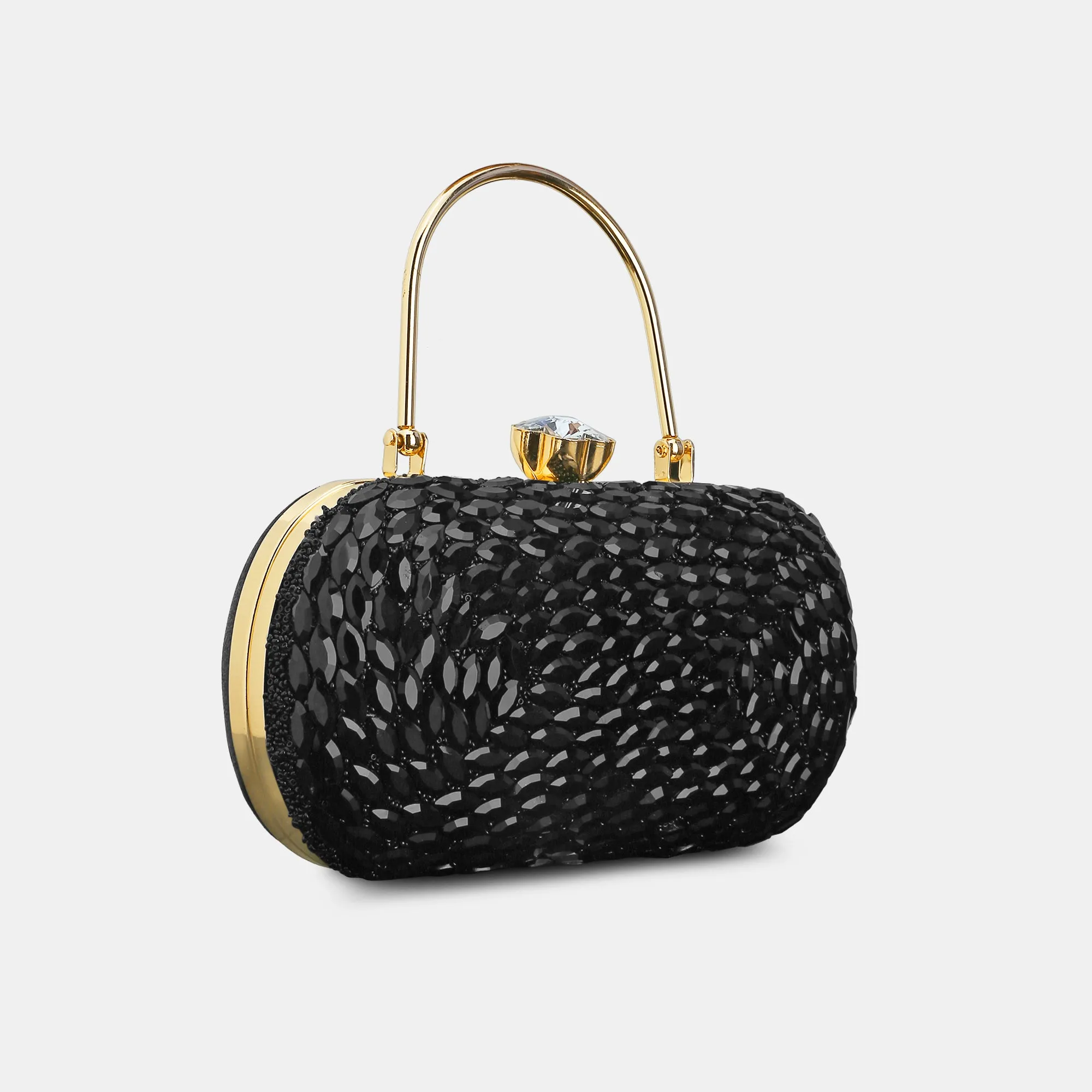 Lavie Luxe Jewel Black Medium Women's Frame Clutch