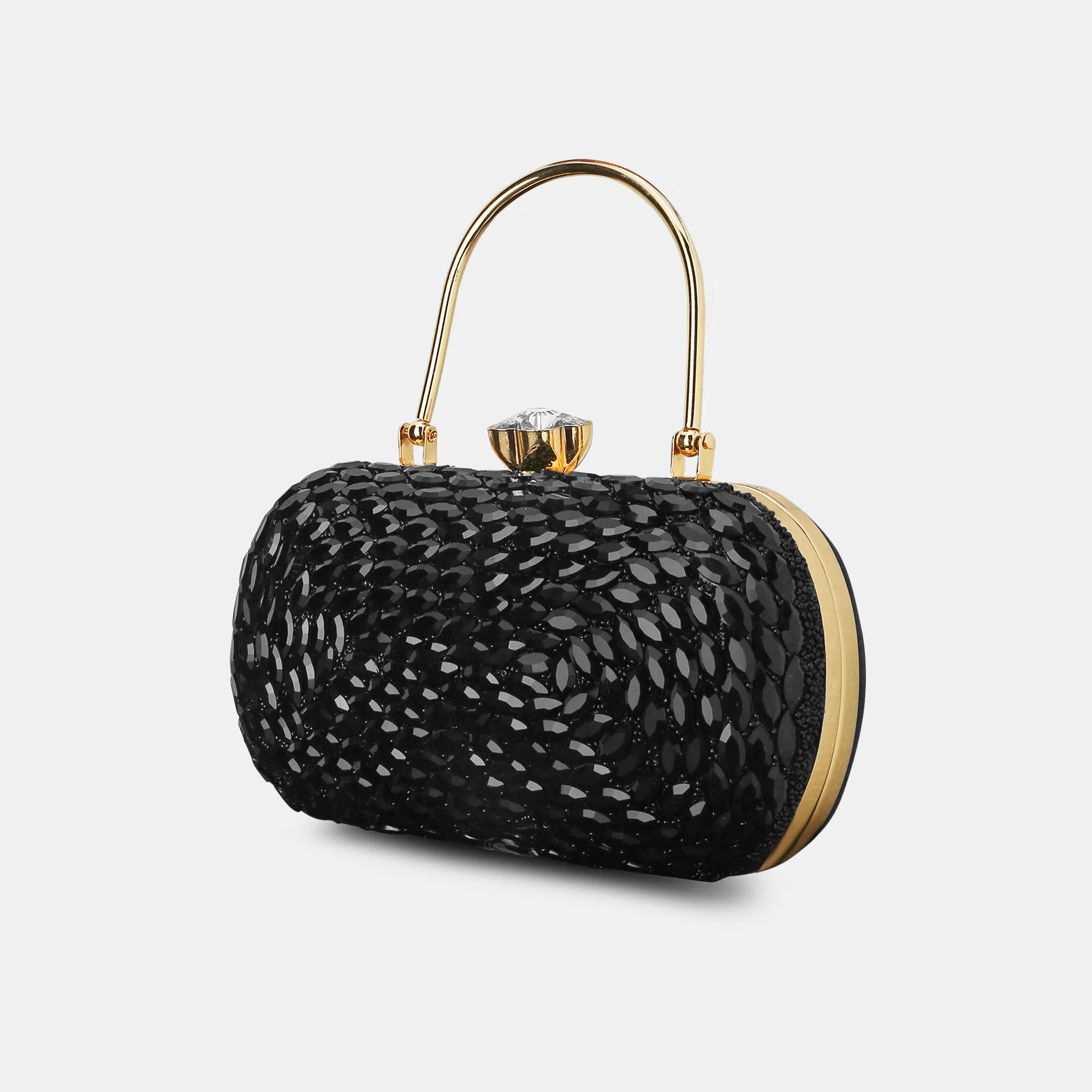 Lavie Luxe Jewel Black Medium Women's Frame Clutch