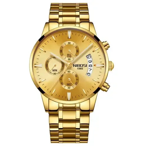 NIBOSI- Reloj masculino nformal de cuarzo, reloj de pulsera para hombre, militar de cuarzo, pulsera Saat