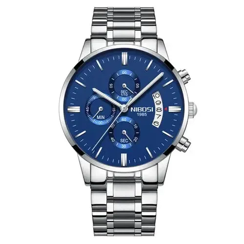 NIBOSI- Reloj masculino nformal de cuarzo, reloj de pulsera para hombre, militar de cuarzo, pulsera Saat