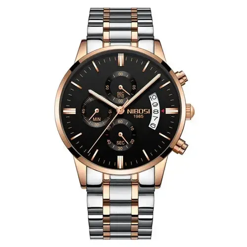 NIBOSI- Reloj masculino nformal de cuarzo, reloj de pulsera para hombre, militar de cuarzo, pulsera Saat