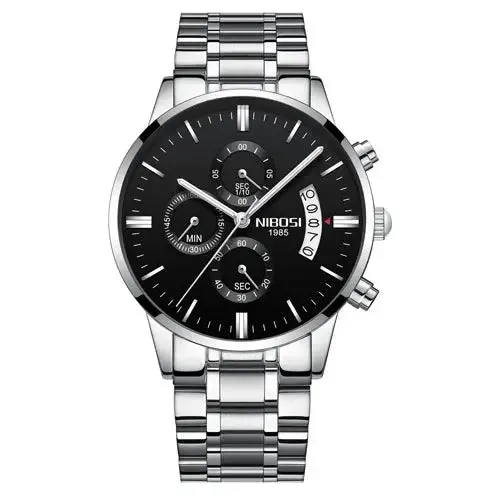 NIBOSI- Reloj masculino nformal de cuarzo, reloj de pulsera para hombre, militar de cuarzo, pulsera Saat