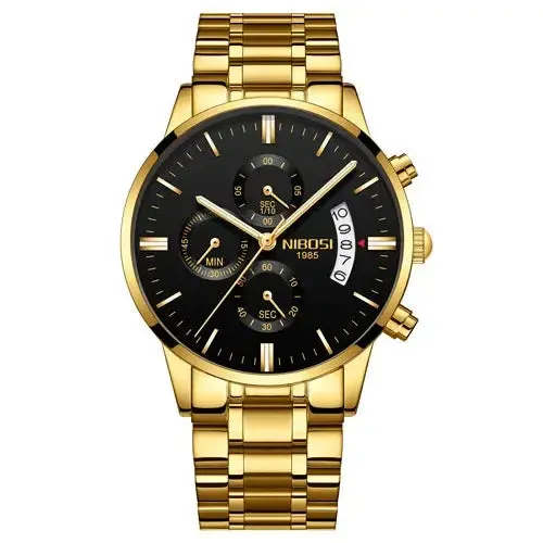 NIBOSI- Reloj masculino nformal de cuarzo, reloj de pulsera para hombre, militar de cuarzo, pulsera Saat