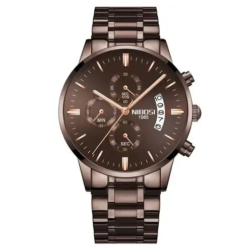 NIBOSI- Reloj masculino nformal de cuarzo, reloj de pulsera para hombre, militar de cuarzo, pulsera Saat