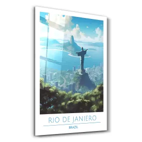 Rio De Janiero Brazil-Travel Posters | Glass Wall Art