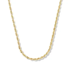 Rivoli Violette 14 karat gold necklace with twist