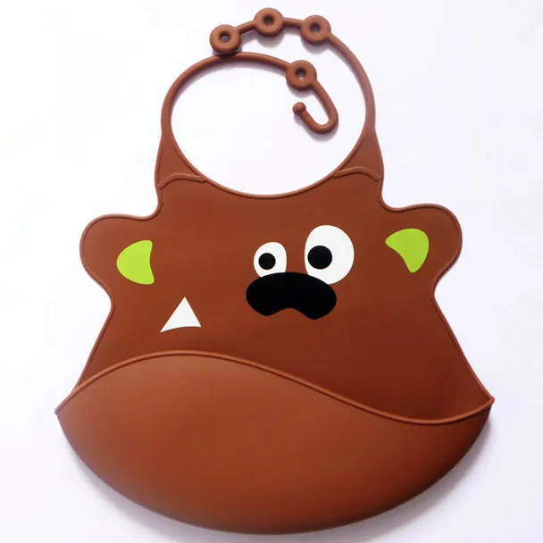 Soft Silicone Waterproof Cartoon Baby Bibs - MuqGew