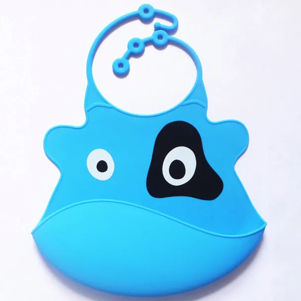 Soft Silicone Waterproof Cartoon Baby Bibs - MuqGew