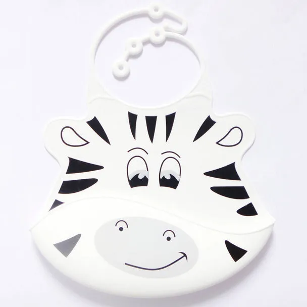 Soft Silicone Waterproof Cartoon Baby Bibs - MuqGew