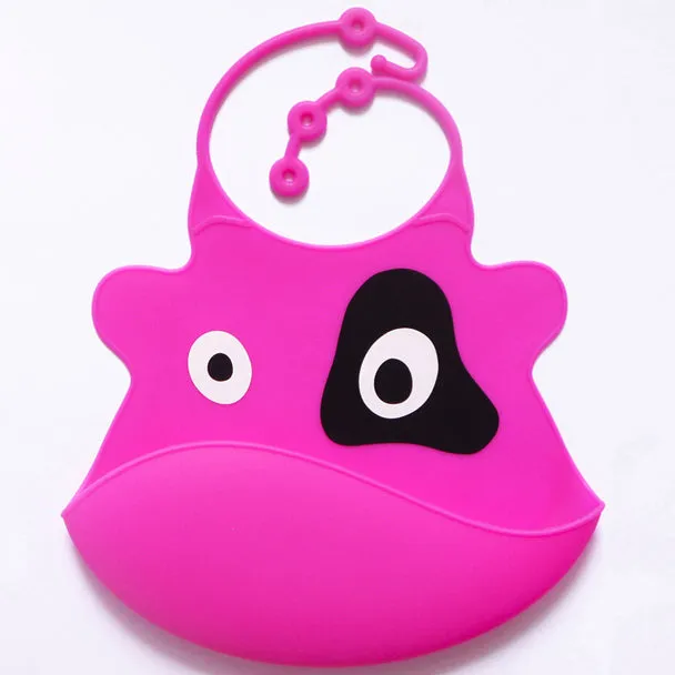 Soft Silicone Waterproof Cartoon Baby Bibs - MuqGew