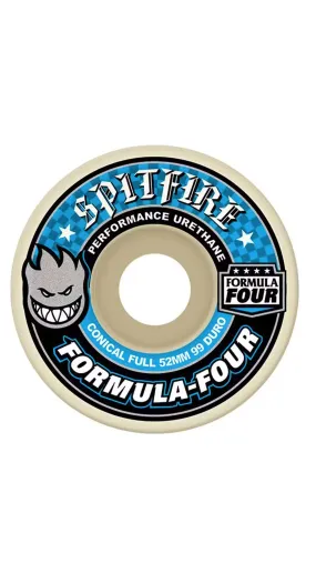 Spitfire F4 99 Conical full 52mm Skateboard Wheels- Ruedas