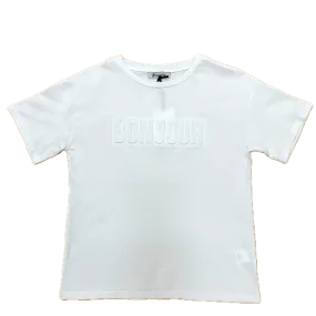 T-Shirt Donna con stampa "Bonjour"