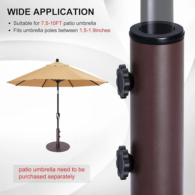 Umbrella Stand Outdoor Base Weight,Steel Plate Stand 34lb for Patio Umbrella